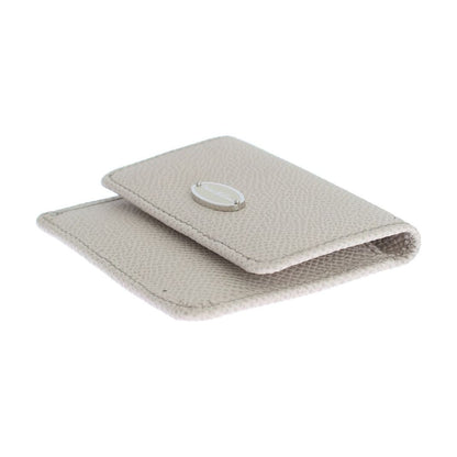 Dolce & Gabbana White Dauphine Leather Case Wallet Wallet