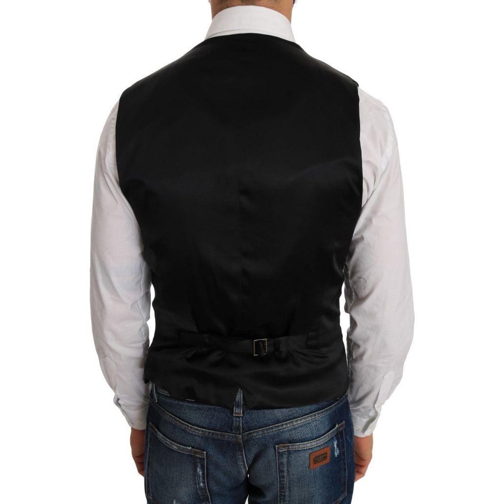 Dolce & Gabbana Black Polka Dot Pattern Vest