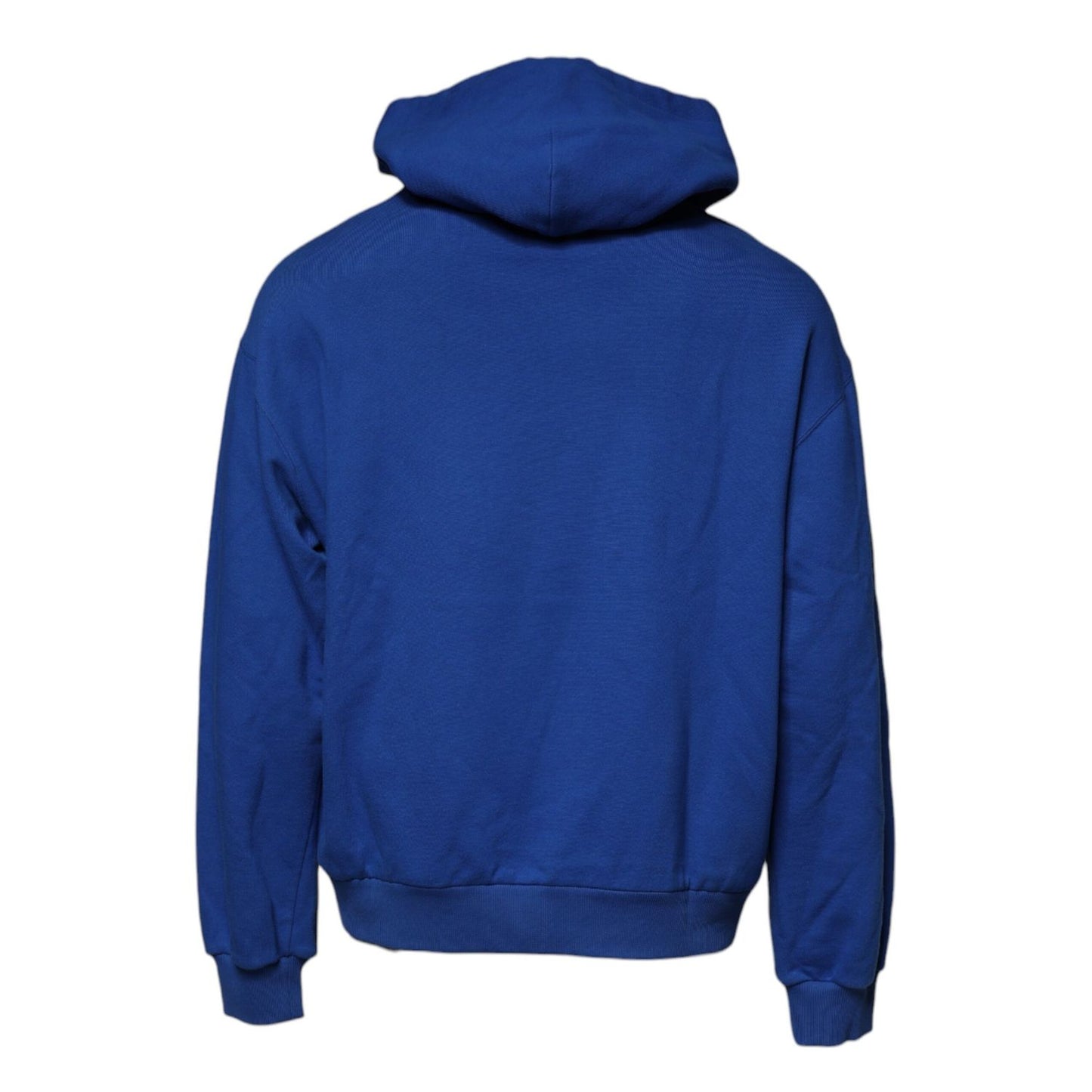 Dolce & Gabbana Blue Logo Print Hooded Sweatshirt Sweater