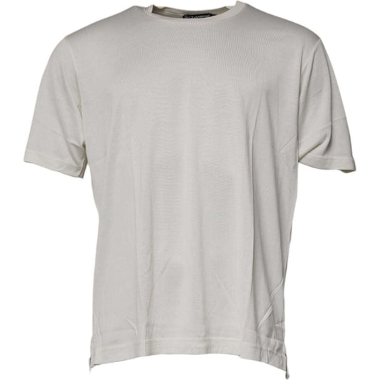 Dolce & Gabbana Off White Crew Neck Short Sleeve T-shirt