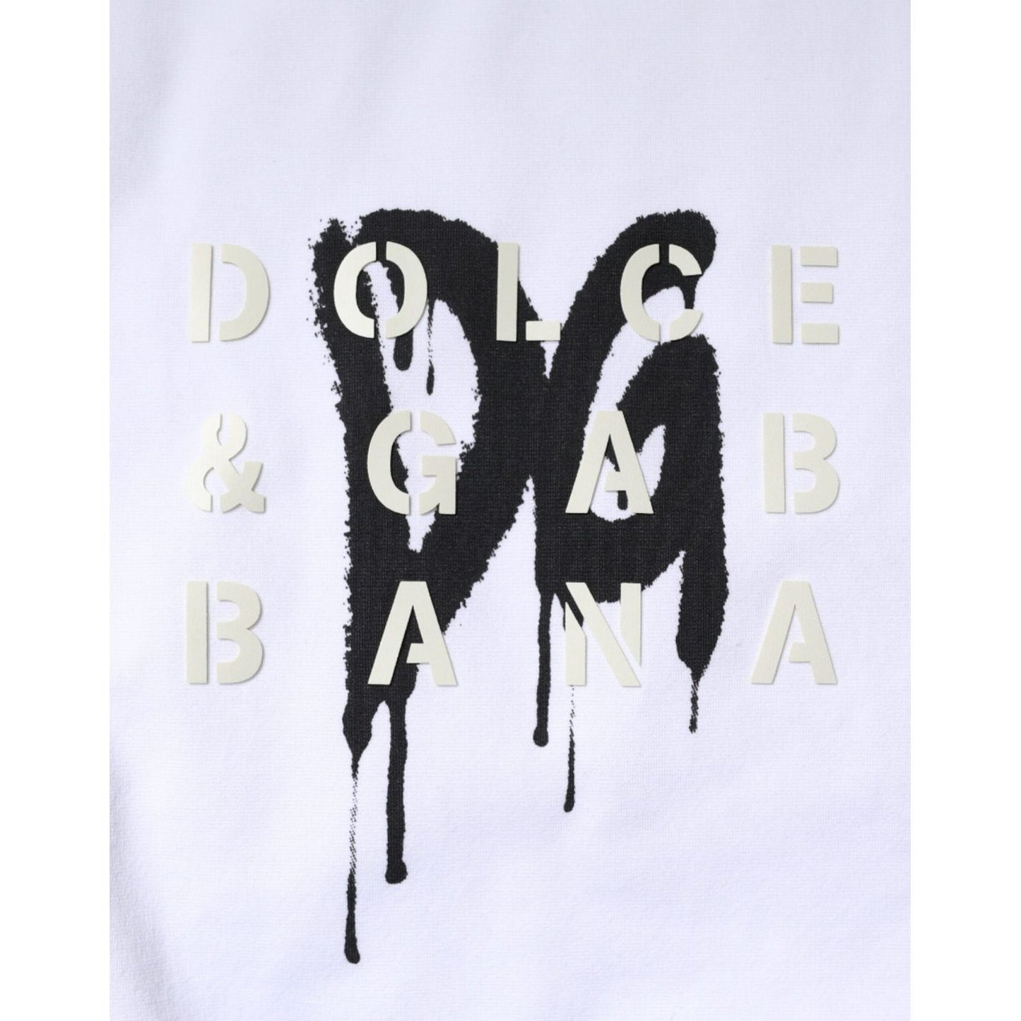 Dolce & Gabbana White DG Logo Cotton Crew Neck T-shirt