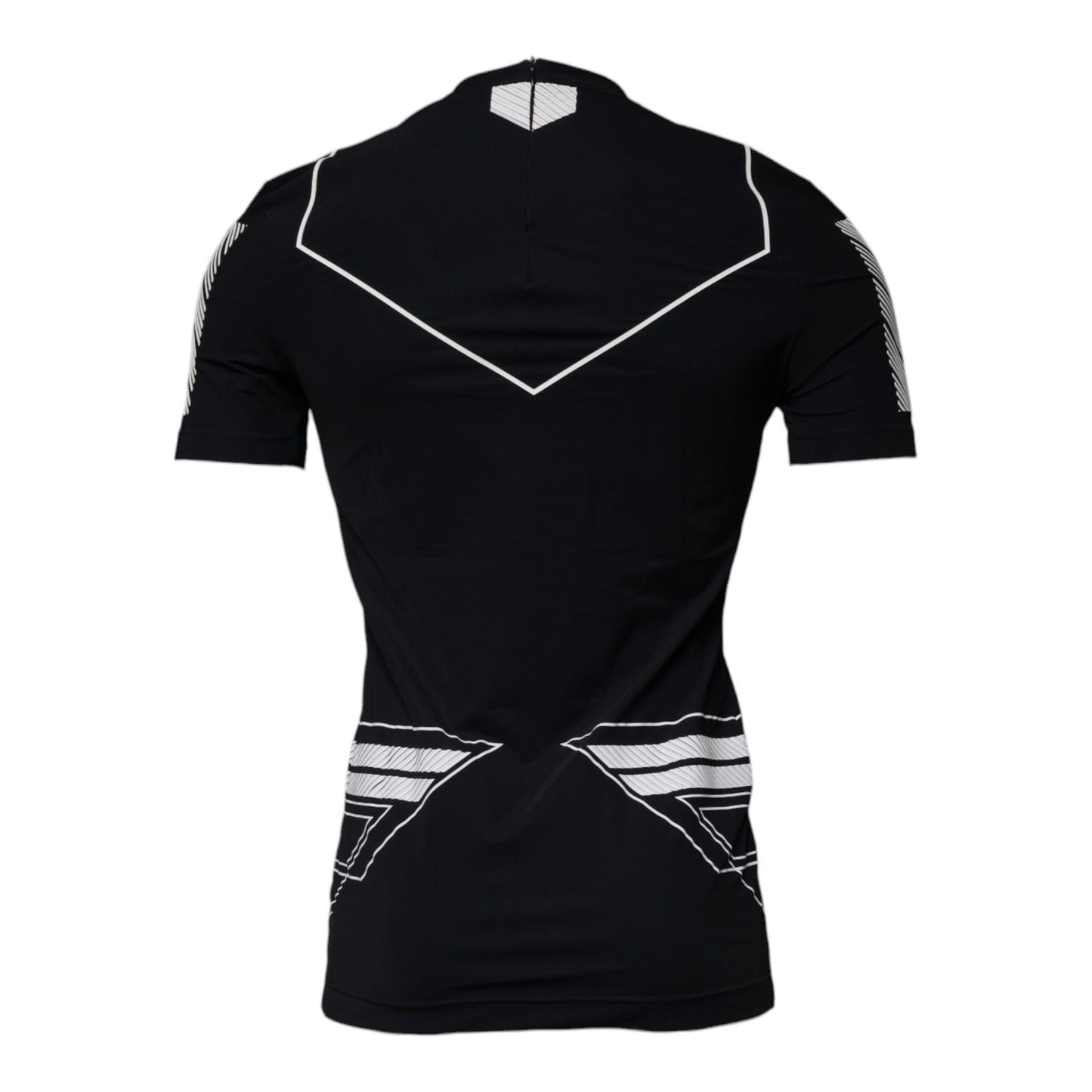 Dolce & Gabbana Black Graphic Print Nylon Crew Neck T-shirt