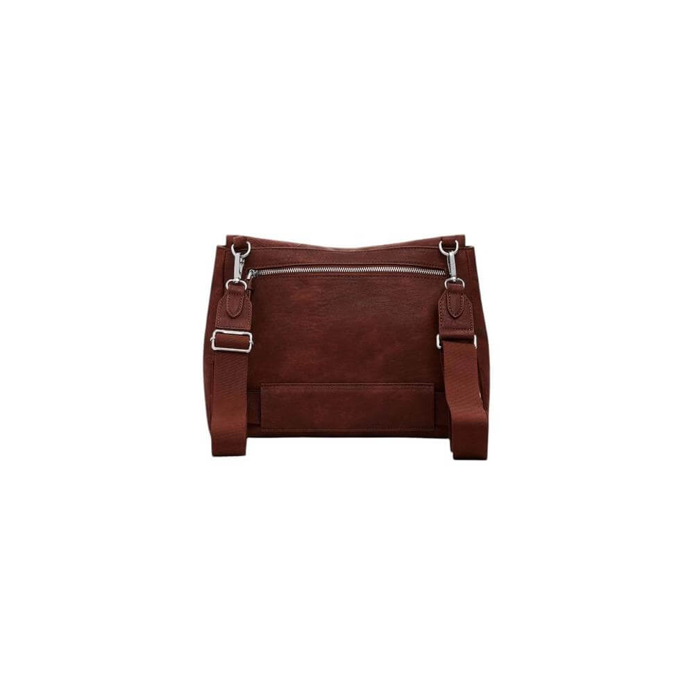 Front view with bag zipped and handles upright.