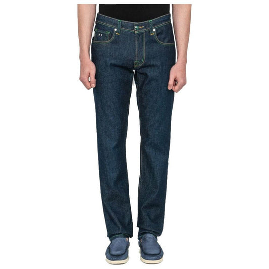 Tramarossa Blue Cotton Jeans & Pant