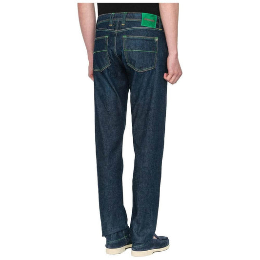 Tramarossa Blue Cotton Jeans & Pant