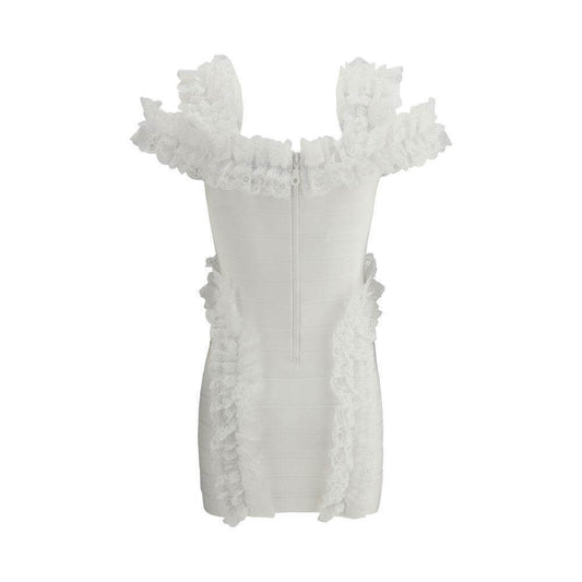 Self-Portrait Knit Ruffle mini Dress