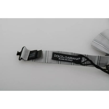 Dolce & Gabbana Light Gray Lining Adjustable Neck Butterfly Bow Tie