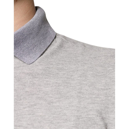Dolce & Gabbana Gray Collared Short Sleeves Men Polo T-shirt