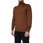 Dolce & Gabbana Brown Cashmere Turtleneck Pullover Sweater TSH86925-48