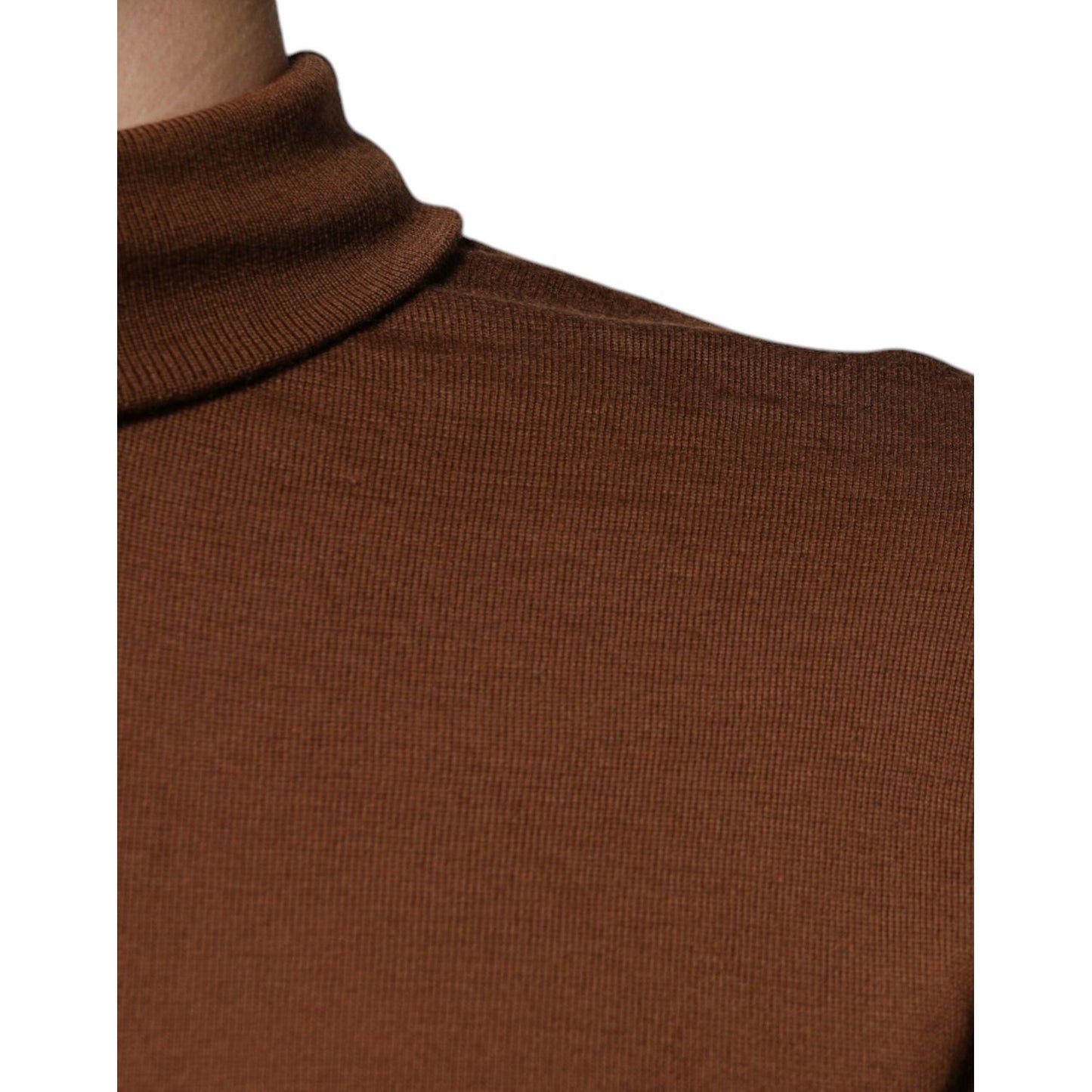 Dolce & Gabbana Brown Cashmere Turtleneck Pullover Sweater TSH86925-48