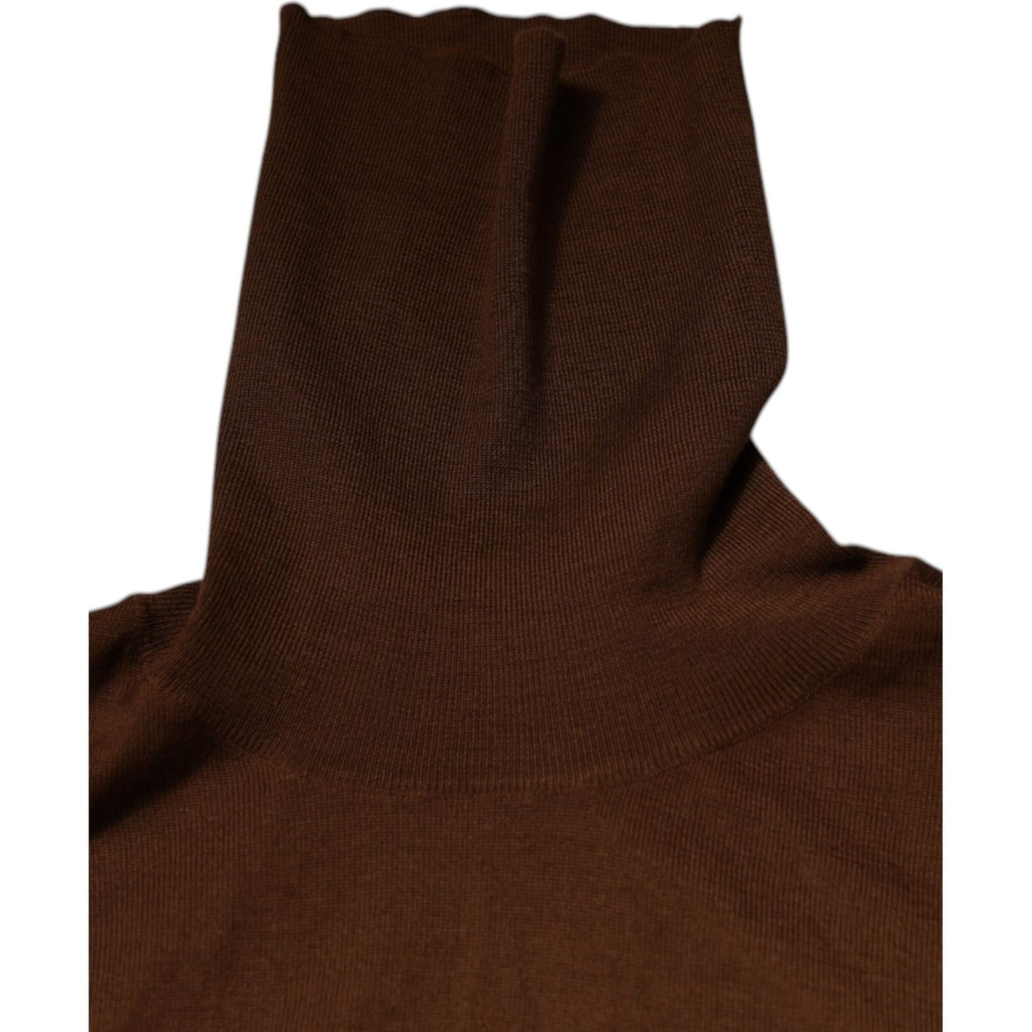 Dolce & Gabbana Brown Cashmere Turtleneck Pullover Sweater TSH86925-48