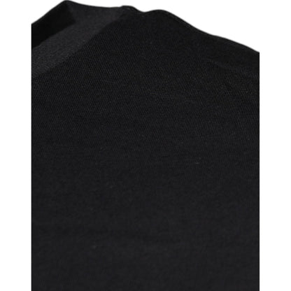 Dolce & Gabbana Black Cotton Crew Neck Short Sleeves T-shirt