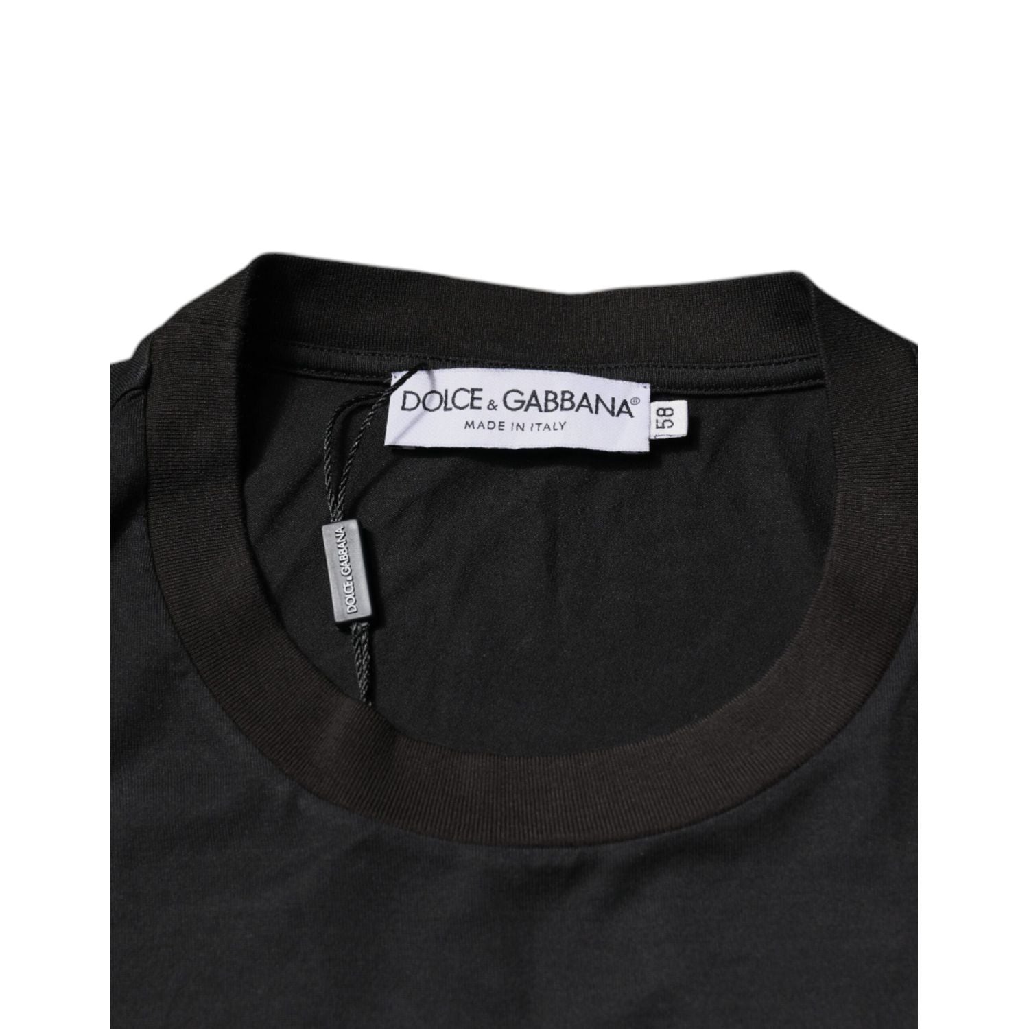 Dolce & Gabbana Black Logo Crew Neck Short Sleeves T-shirt