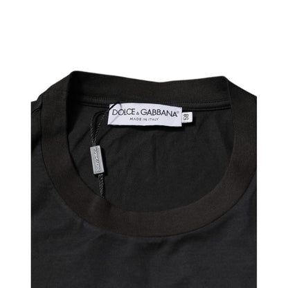 Dolce & Gabbana Black Logo Crew Neck Short Sleeves T-shirt