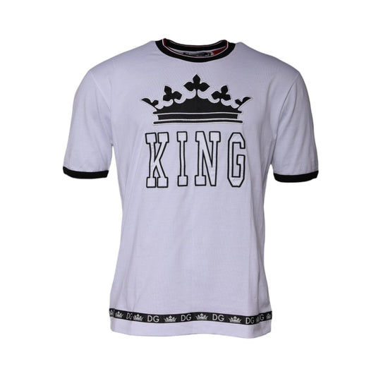 Dolce & Gabbana White Jersey Crew Neck Short Sleeves T-shirt Dolce & Gabbana