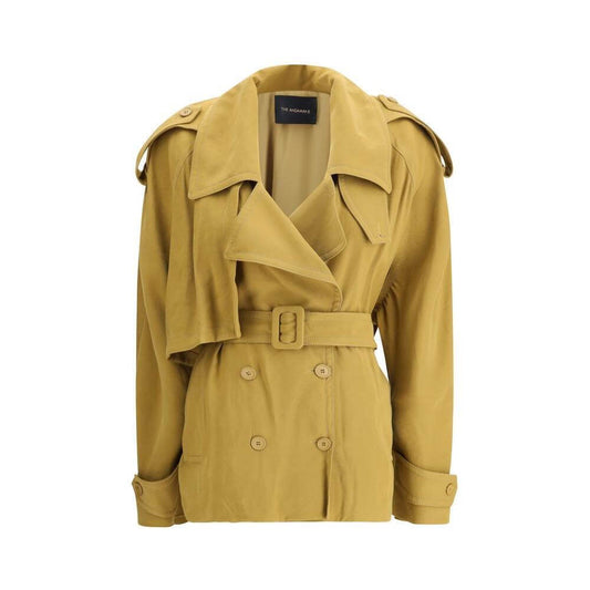 The Andamane Double-breasted Short Trench Coat TH-T172032ATNV121MUSTARD-IT40 | M