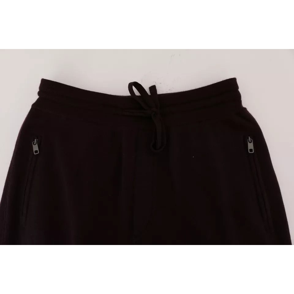 Dolce & Gabbana Purple Cashmere Gym Training Sport Pants