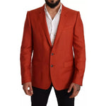Dolce & Gabbana Orange MARTINI Cashmere Silk Coat Blazer JKT2892-52