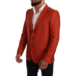Dolce & Gabbana Orange MARTINI Cashmere Silk Coat Blazer JKT2892-52