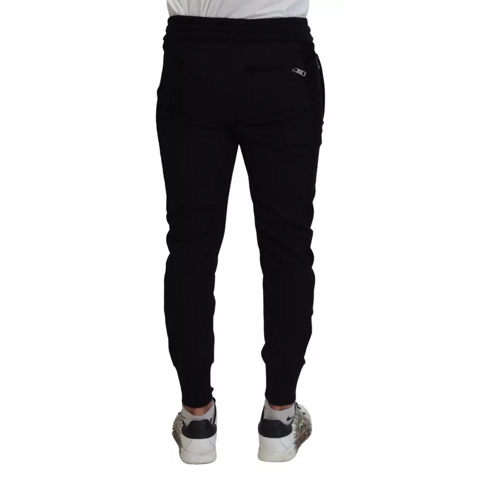 Dolce & Gabbana Black Cotton Blend Jogger Sweatpants Pants