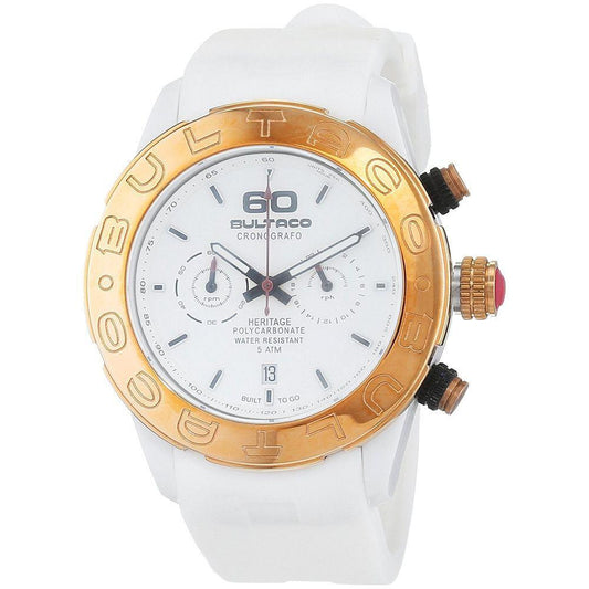 Bultaco White Rubber Watch BUH1PW43CCW1AC
