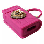Dolce & Gabbana Pink Silicone Devotion Heart Logo Airpods Case BAG1110