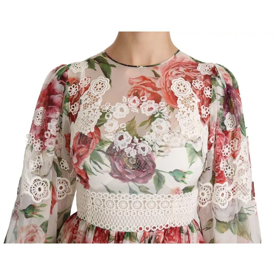 Dolce & Gabbana Multicolor Floral Maxi Sheath Dress