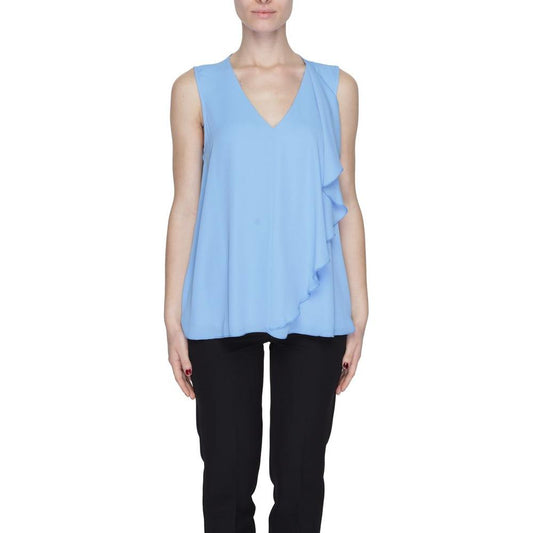 Sandro Ferrone Blue Polyester Shirt