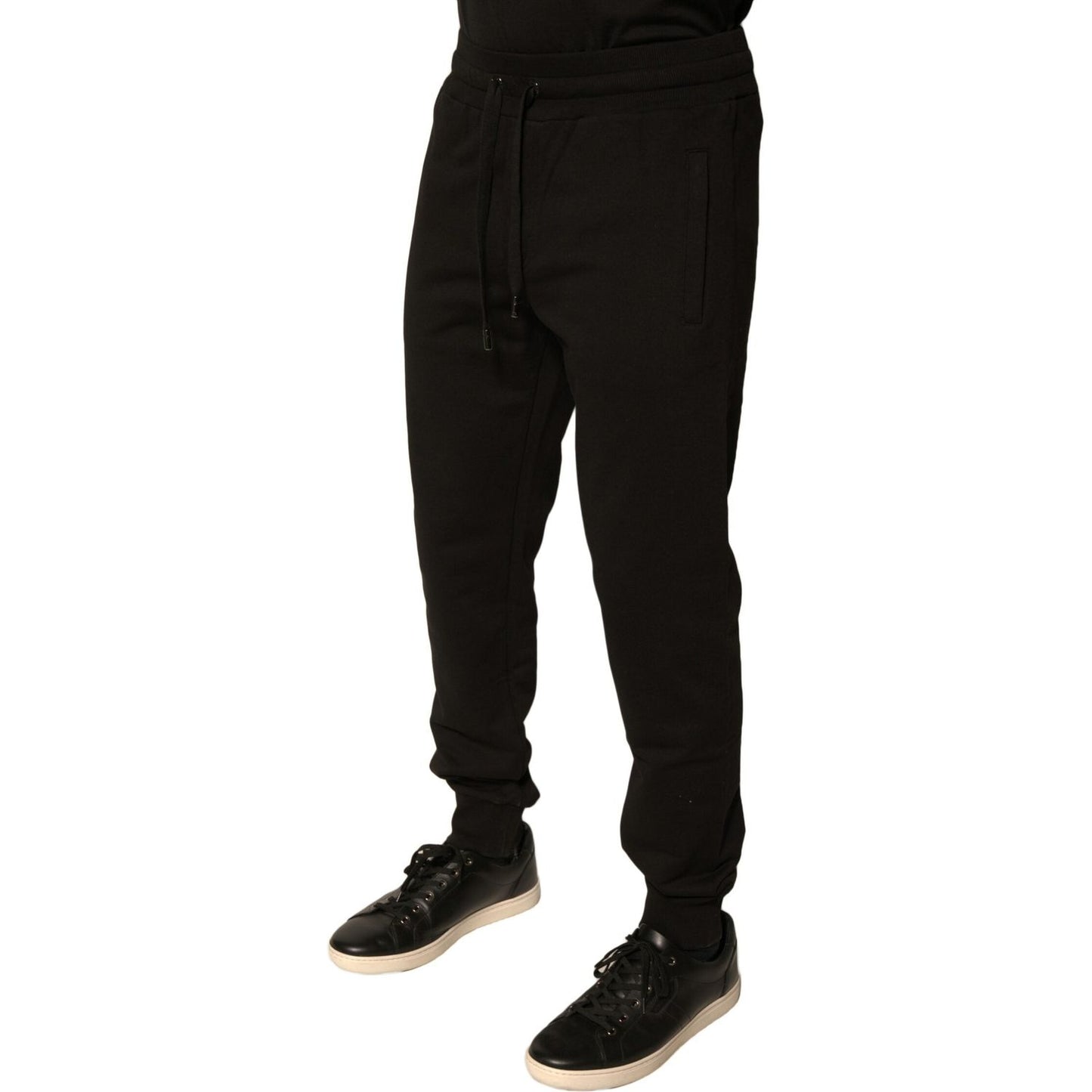 Dolce & Gabbana Black Cotton Jogger Men Sweatpants Pants