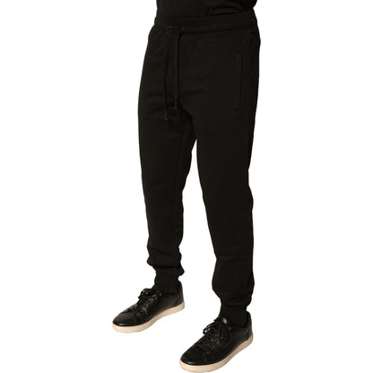 Dolce & Gabbana Black Cotton Jogger Men Sweatpants Pants