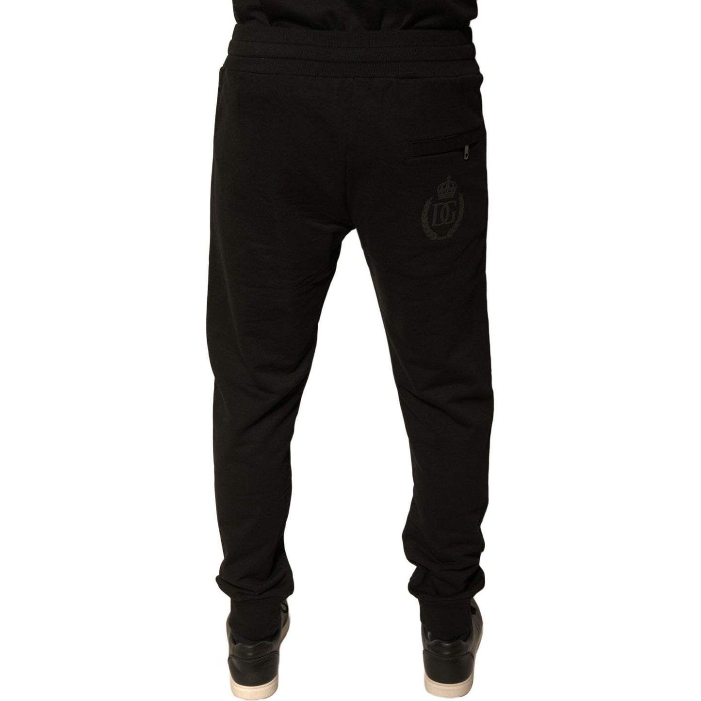 Dolce & Gabbana Black Cotton Jogger Men Sweatpants Pants