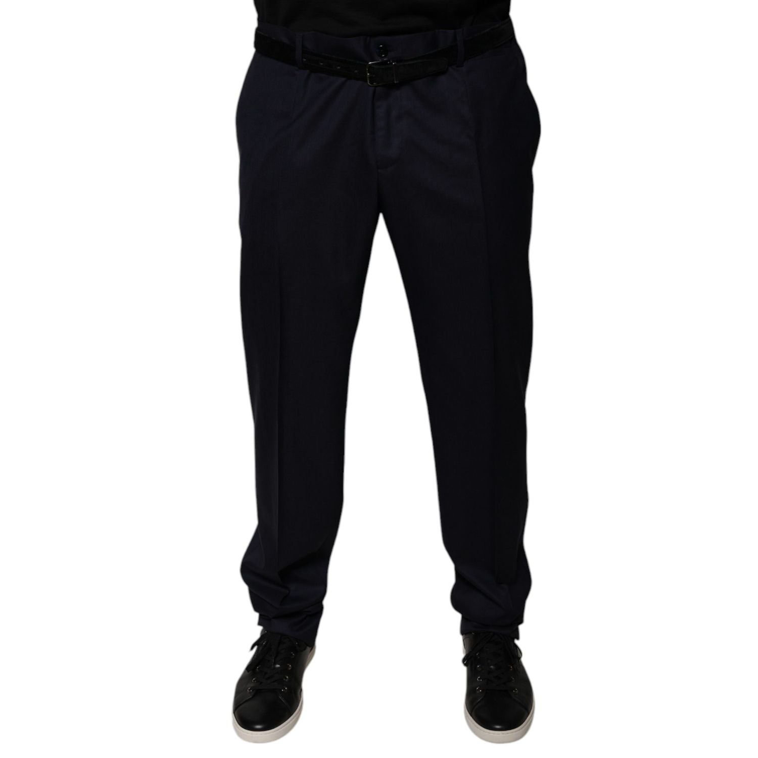 Dolce & Gabbana Dark Blue Tapered Formal Dress Pants