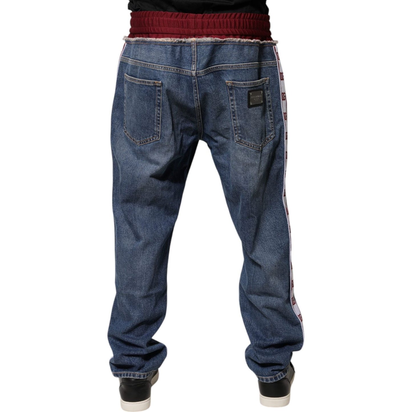 Dolce & Gabbana Blue Cotton Stretch Straight Denim Jeans PAN75909-54