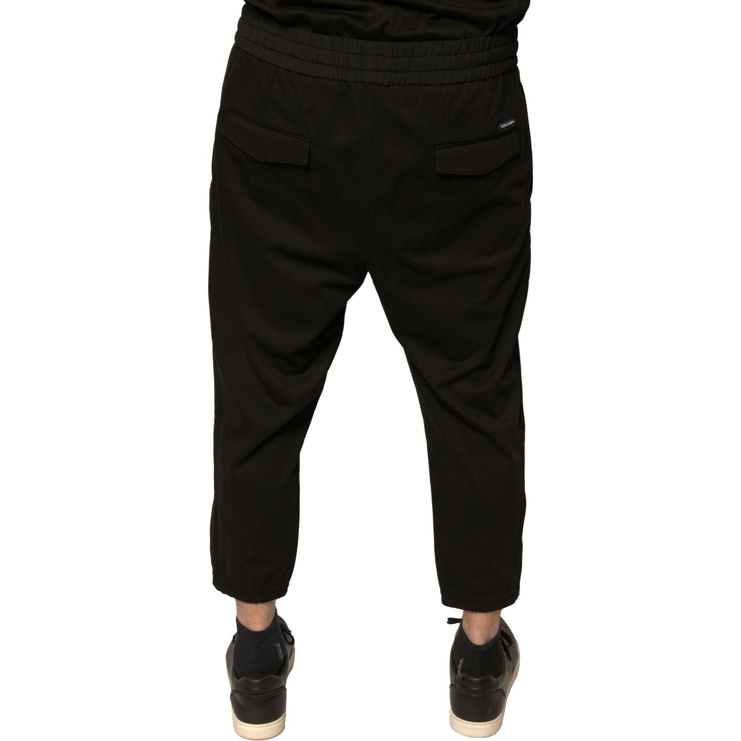 Dolce & Gabbana Black Wool Jogger Jogging Pants