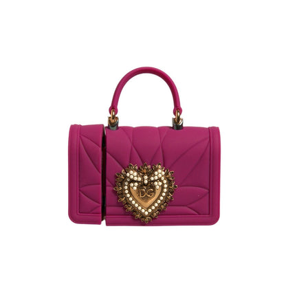 Dolce & Gabbana Pink Silicone Devotion Heart Cover Hand Bag Airpod Case