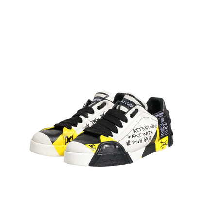 Dolce & Gabbana Multicolor Lettering Portofino Sneakers Shoes