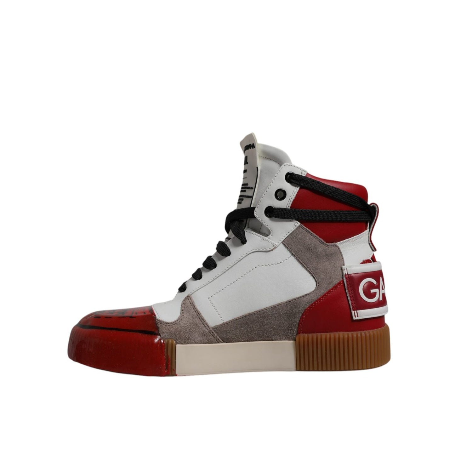 Dolce & Gabbana Multicolor Leather High Top Sneakers Shoes