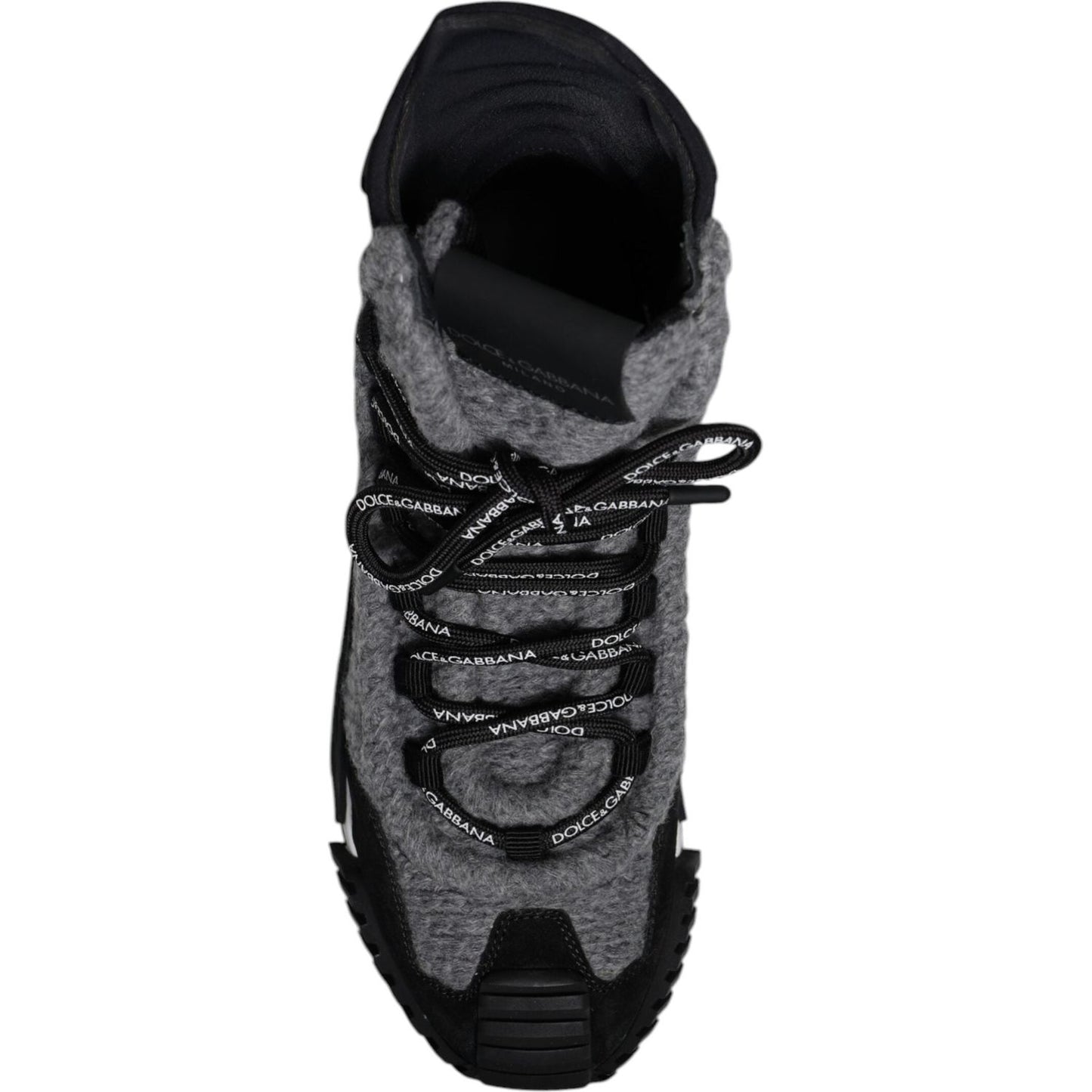 Dolce & Gabbana Gray Black NS1 High Top Boots Sneakers Shoes