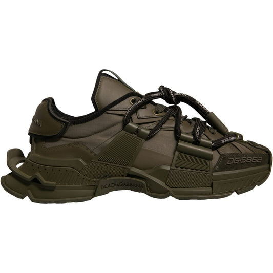Dolce & Gabbana Military Green Space Low Top Sneakers Shoes MV6895-44