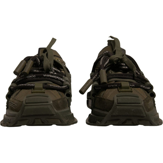 Dolce & Gabbana Military Green Space Low Top Sneakers Shoes MV6896-41