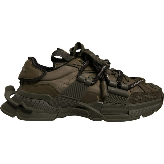 Dolce & Gabbana Military Green Space Low Top Sneakers Shoes MV6899-42.5
