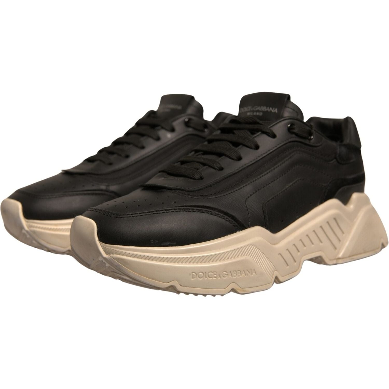 Dolce & Gabbana Black White Daymaster Low Top Sneakers Shoes