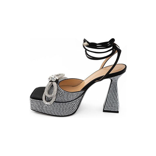 MACH & MACH Chic Black Leather Platforms for Elevated Style MACH & MACH Black