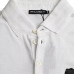 Dolce & Gabbana White Logo Collared Short Sleeve T-shirt TSH851890-58