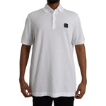 Dolce & Gabbana White Logo Collared Short Sleeve T-shirt TSH851890-58