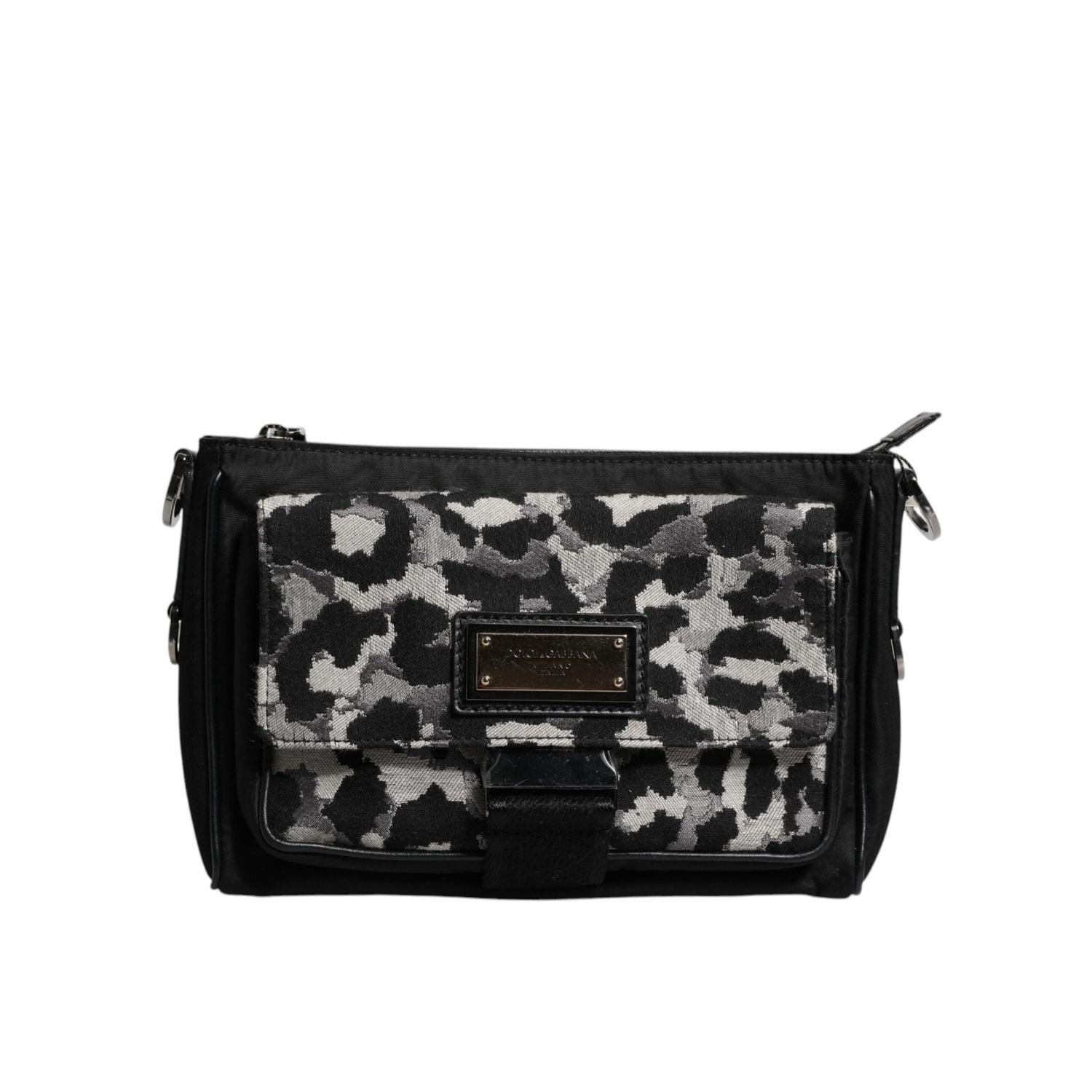 Dolce & Gabbana Multicolor Leopard Jacquard Crossbody Bag