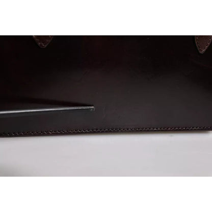 Dolce & Gabbana Maroon Horse Leather Logo Plaque Mini Crossbody Bag