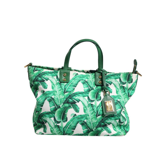 Dolce & Gabbana Green Canvas Botanical Garden Women Tote Bag BAG4012