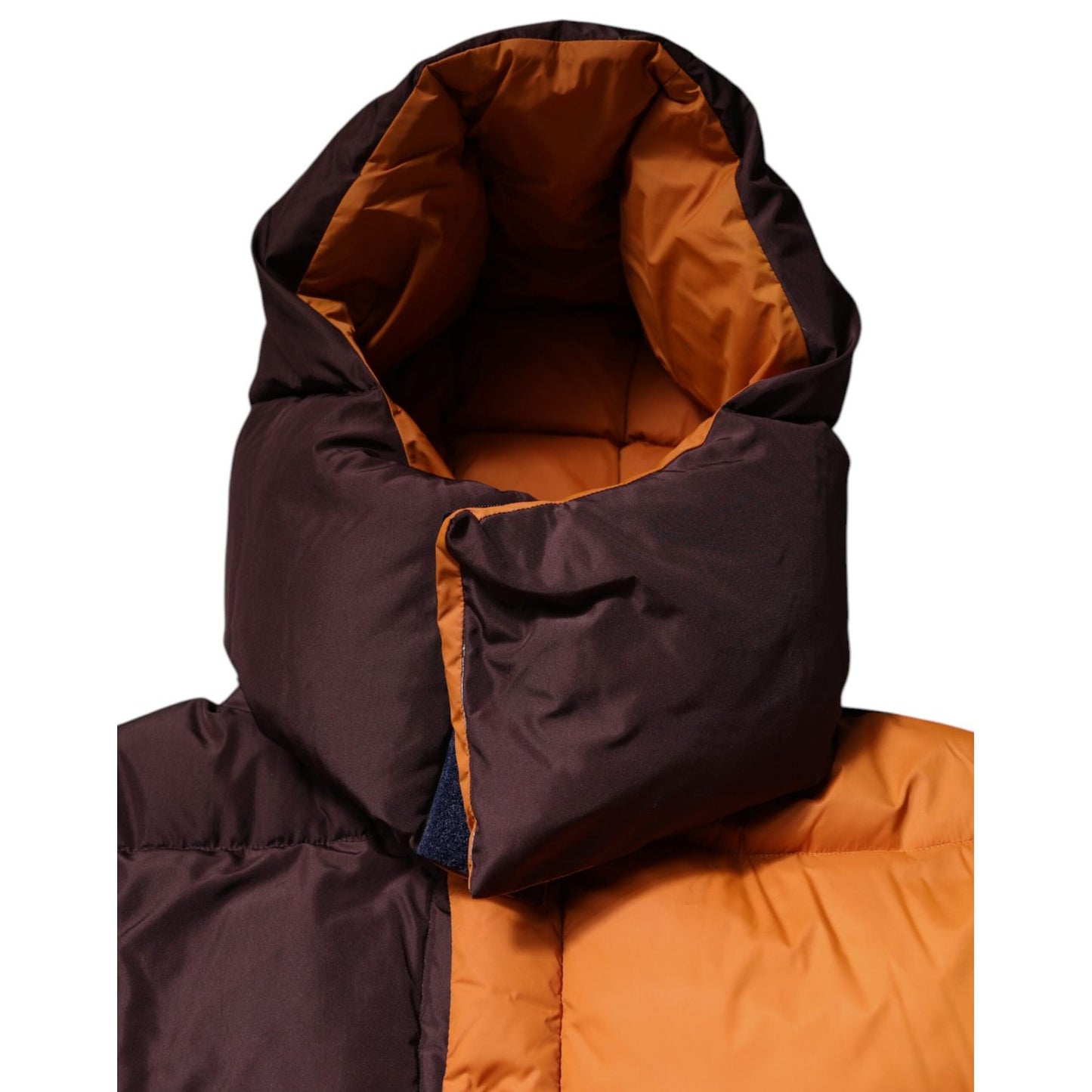 Dolce & Gabbana Multicolor Quilted Hooded Puffer Jacket