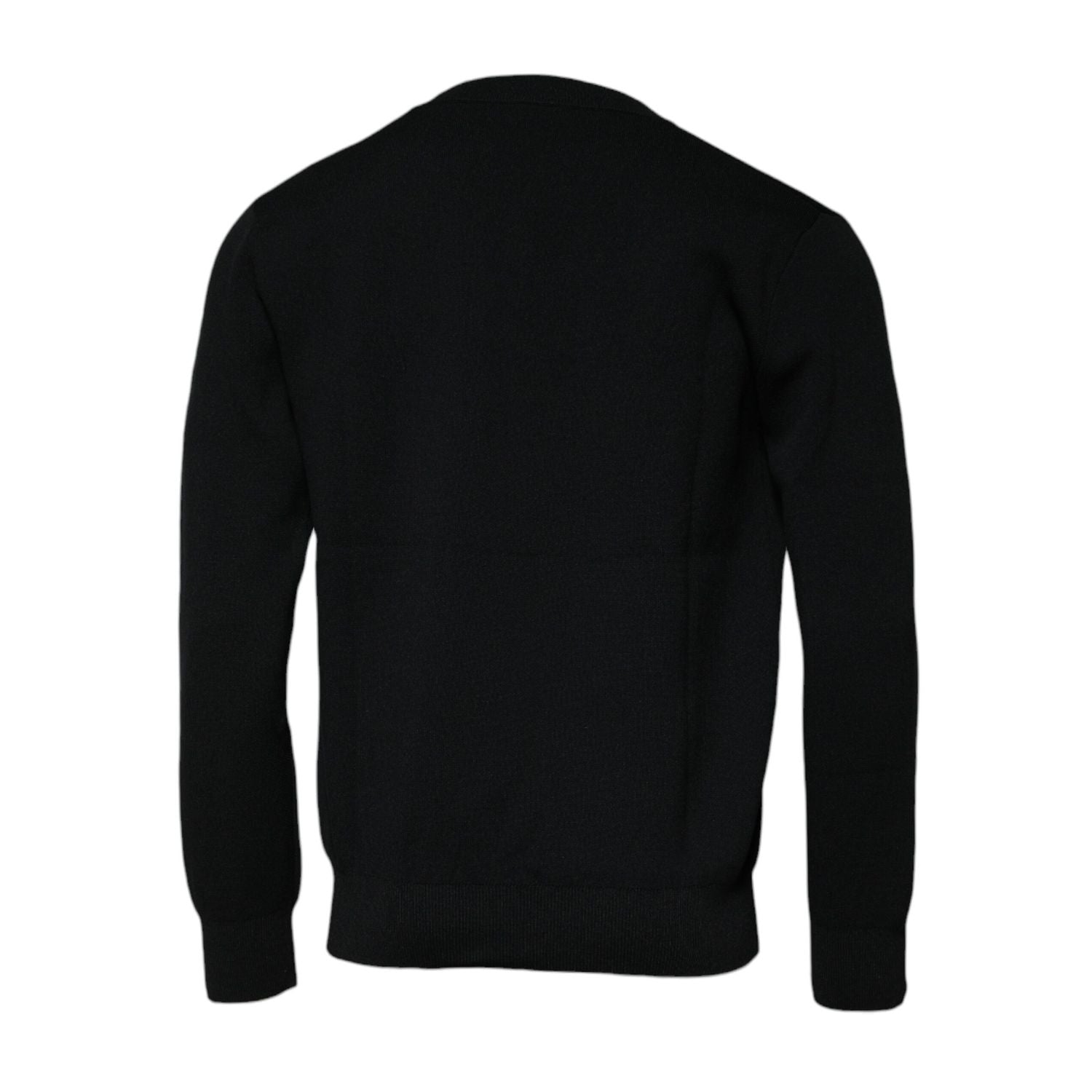 Dolce & Gabbana Black Nylon Logo Crew Neck Pullover Sweater